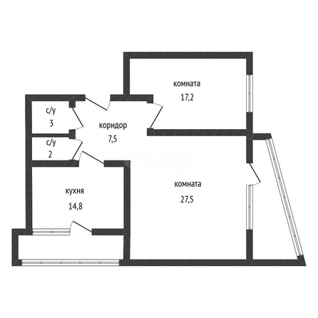 
  Продается 2-комн. квартира 71.9 м². Фото 1.