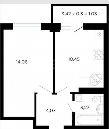 
  Продается 1-комн. квартира 32.3 м². Фото 1.