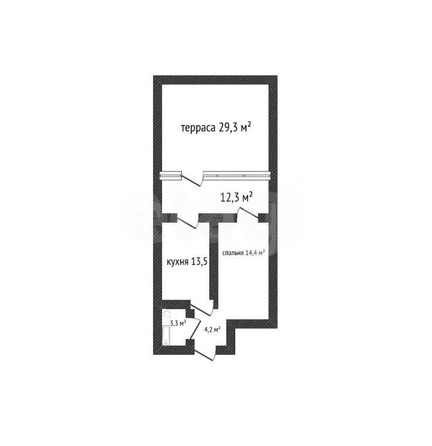 
  Продается 1-комн. квартира 35.3 м², в ЖК Самолет, литера 26. Фото 1.