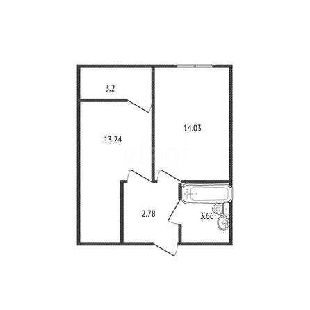
  Продается 1-комн. квартира 33.8 м². Фото 15.