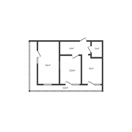 
  Продается 2-комн. квартира 52.2 м². Фото 1.