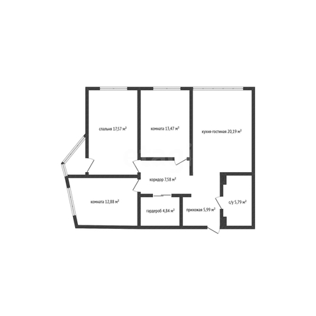 
  Продается 3-комн. квартира 85.5 м². Фото 1.