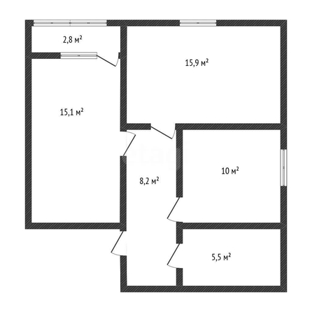 
  Продается 2-комн. квартира 54.7 м². Фото 2.
