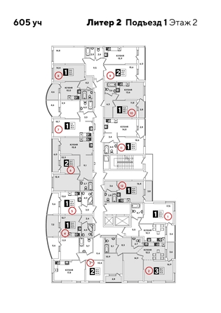 
  Продается 2-комн. квартира 67.2 м², в ЖК Самолет, литера 20. Фото 2.