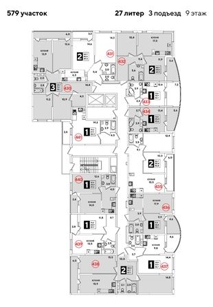 
  Продается 3-комн. квартира 78.1 м², в ЖК Самолет, литера 27. Фото 2.