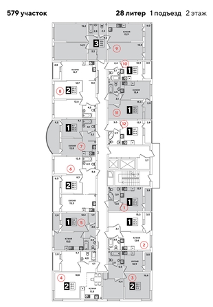 
  Продается 3-комн. квартира 84.2 м², в ЖК Самолет, литера 20. Фото 2.