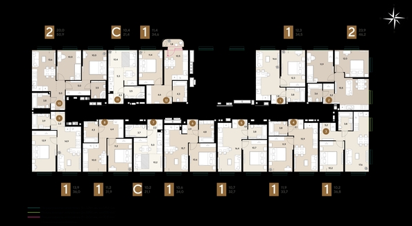 
  Продается 1-комн. квартира 36 м², в ЖК ГРЕЙД, литер 13. Фото 2.