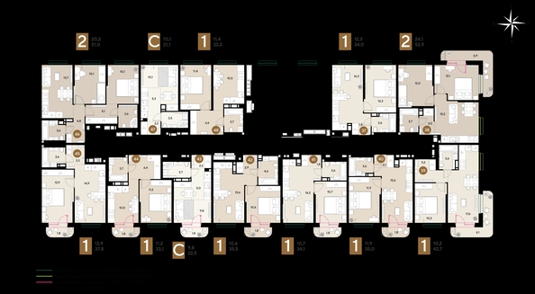
  Продается 1-комн. квартира 35 м², в ЖК ГРЕЙД, литер 13. Фото 2.