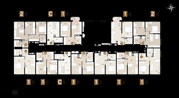 
  Продается 1-комн. квартира 32.3 м², в ЖК ГРЕЙД, литер 13. Фото 2.