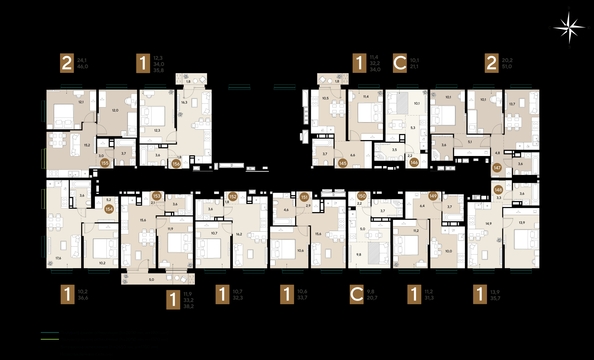 
  Продается 1-комн. квартира 35.7 м², в ЖК ГРЕЙД, литер 14. Фото 2.