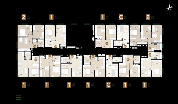 
  Продается студия 21.1 м², в ЖК ГРЕЙД, литер 14. Фото 2.