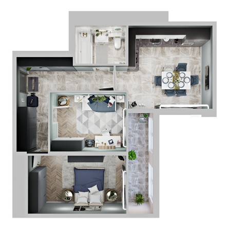 
  Продается 2-комн. квартира 59.6 м², в ЖК Зеленая территория, литера 1.2. Фото 2.