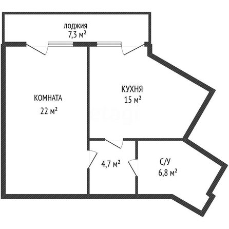 
  Продается 1-комн. квартира 48.5 м². Фото 1.