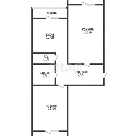 
  Продается 2-комн. квартира 66.5 м². Фото 1.