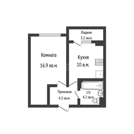 
  Продается 1-комн. квартира 35.4 м², в ЖК Бауинвест, литера 5.1. Фото 1.