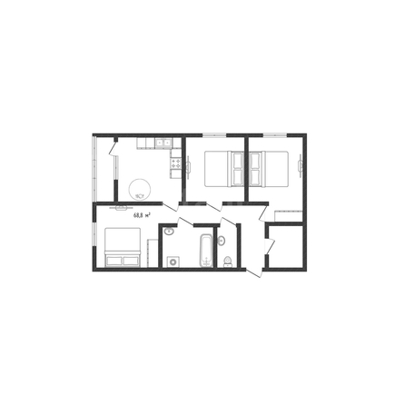 
  Продается 3-комн. квартира 68.8 м². Фото 1.