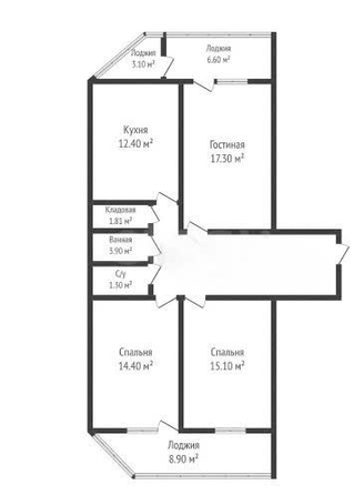 
  Продается 3-комн. квартира 78.5 м². Фото 1.
