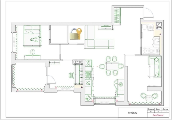 
  Сдается 3-комн. квартира 72 м². Фото 23.