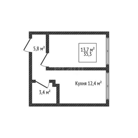 
  Продается 1-комн. квартира 35 м². Фото 1.