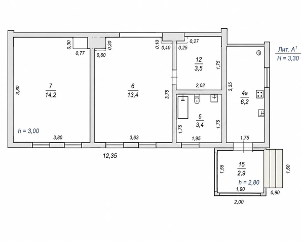 
  Продается 2-комн. квартира 47 м². Фото 7.