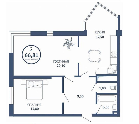 
  Продается 2-комн. квартира 70 м². Фото 2.