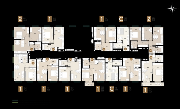 
  Продается 1-комн. квартира 32.3 м², в ЖК ГРЕЙД, литер 14. Фото 2.