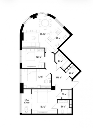 
  Продается 4-комн. квартира 120 м². Фото 24.