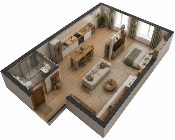 
  Продается студия 29.2 м². Фото 1.