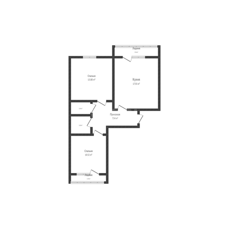
  Продается 2-комн. квартира 56.9 м². Фото 1.