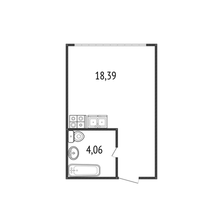 
  Продается студия 22.8 м². Фото 1.