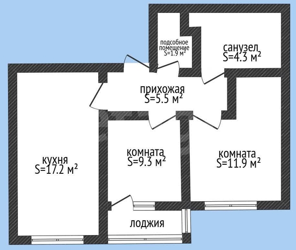 
  Продается 2-комн. квартира 50.2 м², в ЖК Клубный квартал Европа 6, литера 1. Фото 1.