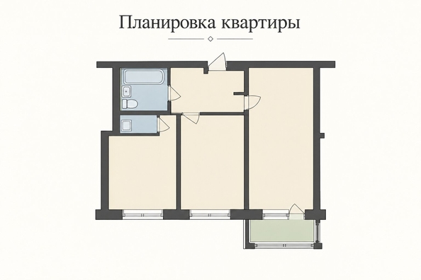 
  Продается 2-комн. квартира 57.2 м², в ЖК Улыбка, литера 1. Фото 17.