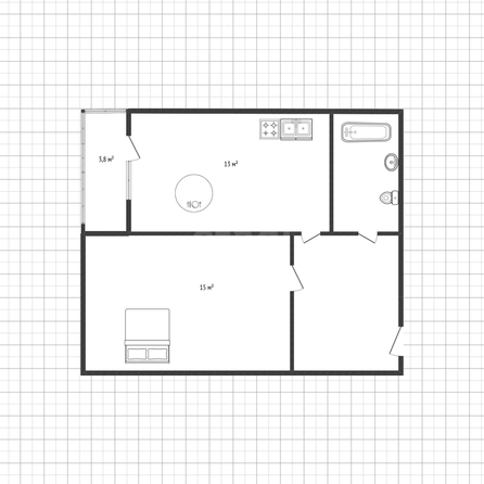 
  Продается 1-комн. квартира 39.6 м². Фото 1.