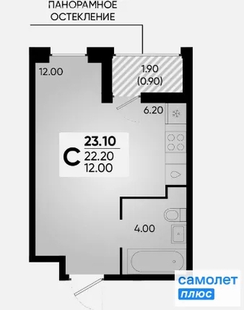 
  Продается студия 23.1 м², в ЖК Архитектор, литера 4.2. Фото 19.