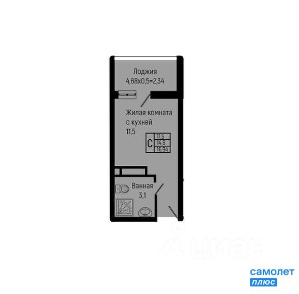 
  Продается студия 16.9 м². Фото 22.