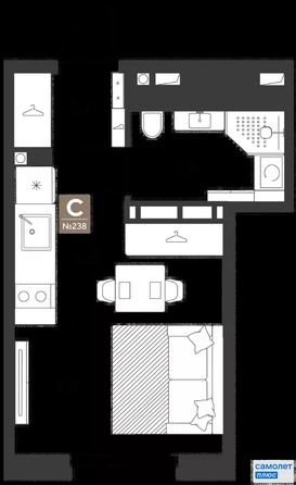 
  Продается студия 20.7 м², в ЖК ГРЕЙД, литер 14. Фото 19.
