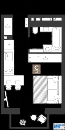 
  Продается студия 24.5 м², в ЖК ГРЕЙД, литер 14. Фото 19.