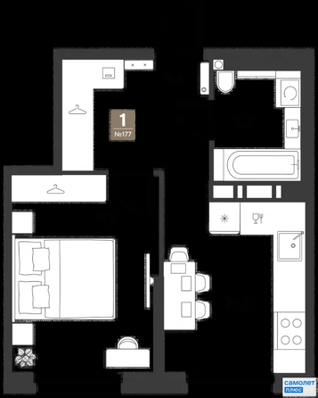 
  Продается 1-комн. квартира 31.3 м², в ЖК ГРЕЙД, литер 14. Фото 19.