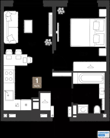 
  Продается 1-комн. квартира 34.1 м², в ЖК ГРЕЙД, литер 14. Фото 19.