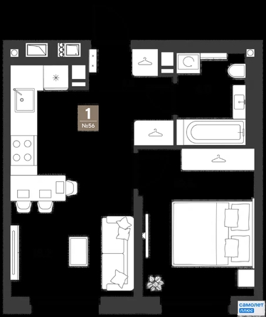 
  Продается 1-комн. квартира 34.5 м², в ЖК ГРЕЙД, литер 14. Фото 19.