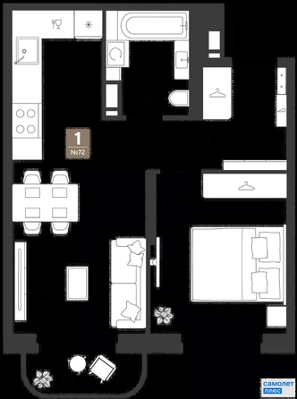 
  Продается 1-комн. квартира 39.2 м², в ЖК ГРЕЙД, литер 14. Фото 19.