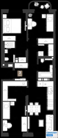 
  Продается 3-комн. квартира 81.1 м², в ЖК ГРЕЙД, литер 14. Фото 19.