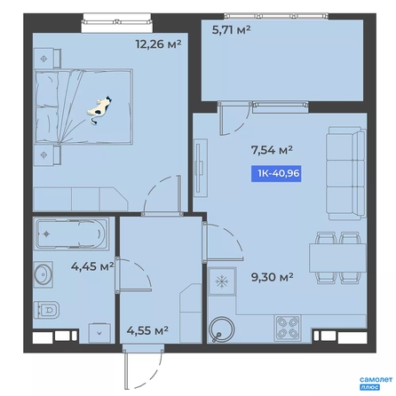 
  Продается 1-комн. квартира 41 м². Фото 13.