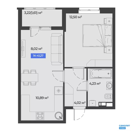 
  Продается 1-комн. квартира 41.3 м². Фото 13.