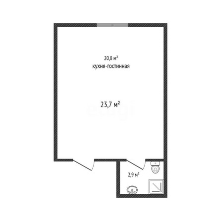 
  Продается студия 23.7 м². Фото 1.