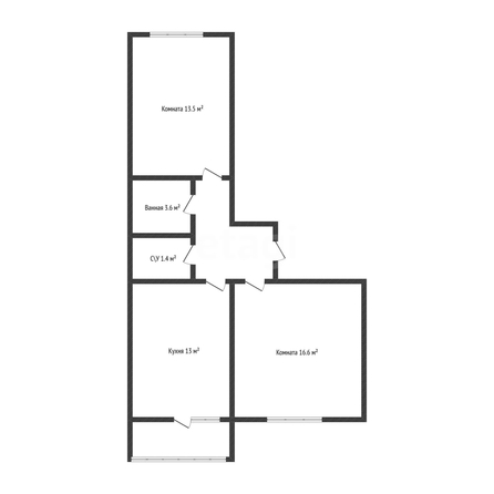 
  Продается 2-комн. квартира 53.9 м². Фото 1.