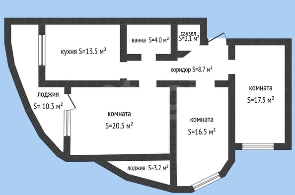 
  Продается 3-комн. квартира 82.1 м². Фото 1.