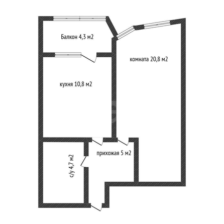 
  Продается 1-комн. квартира 41.3 м². Фото 1.