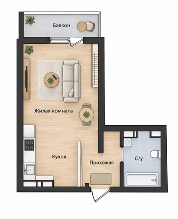 
  Продается студия 28 м². Фото 7.