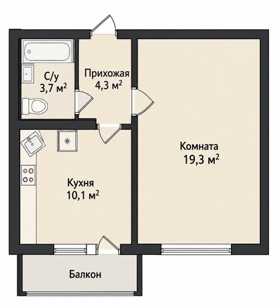 
  Продается 1-комн. квартира 38 м². Фото 15.
